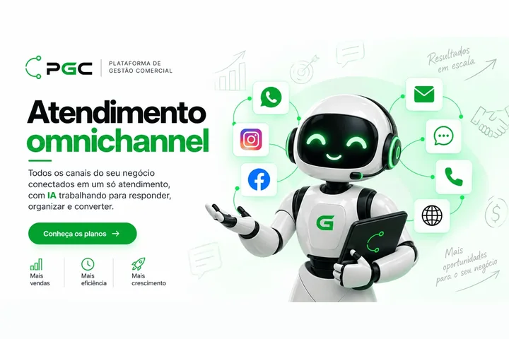 Tela do módulo IA de atendimento da PGC