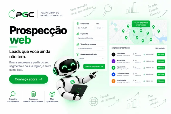 Tela do módulo Prospecção web da PGC